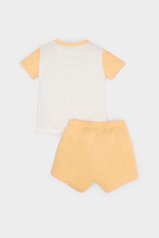 Erkek Bebek Pijama Takımı Baskılı Kısa Kollu Penye Üst Beli Lastikli Şort E1182A525HS - 5