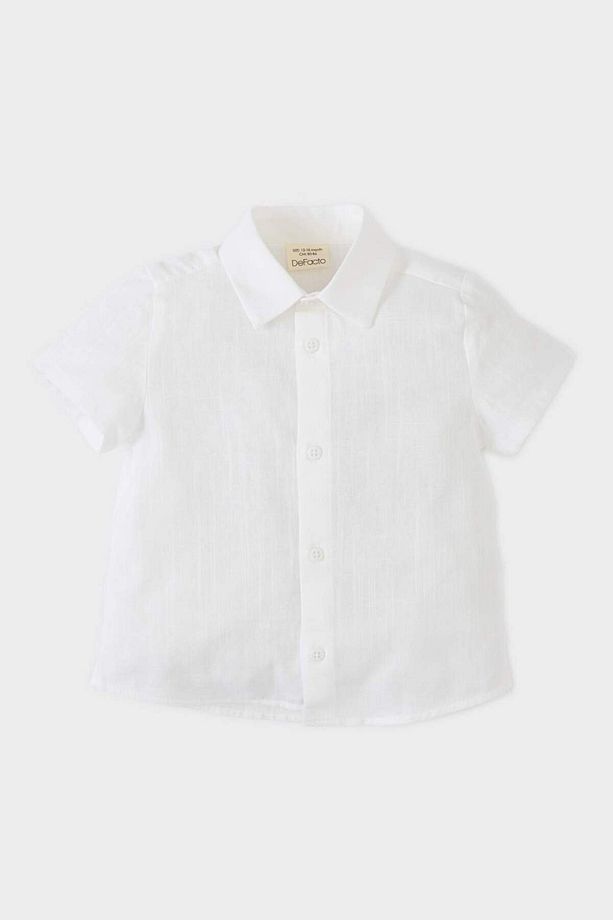 Erkek Bebek Flamlı Poplin Kısa Kollu Gömlek E7749A525SM - 1