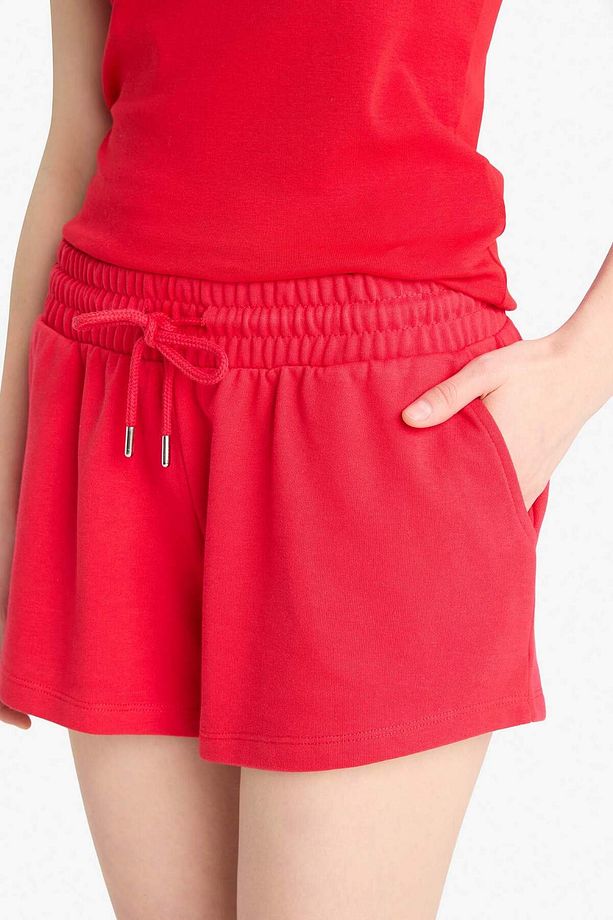 Regular Fit Beli Bağcıklı Normal Bel Düz Paça Şort C7600AX25SM - 6