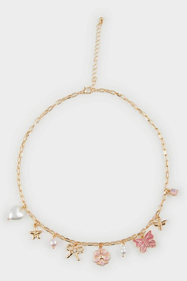 Women's Charmlı Gold Necklace E8059Axns