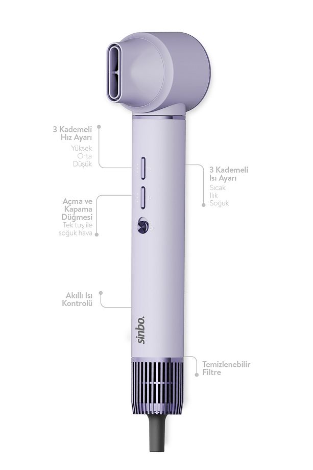 Pro Compact Multi-Styler Hava Üfleme 5in1 Saç Şekillendirici Bldc Shd-1729 Mor - 5