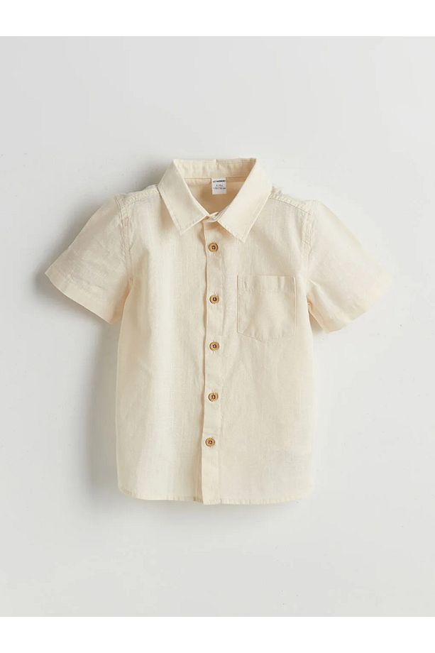 LCW Kids Mavi Basic Cepli Erkek Çocuk Poplin Gömlek - 1