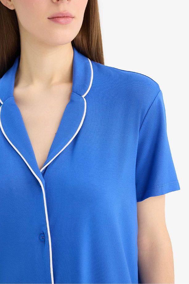 Pijama Takımı Kısa Kollu Üst Esnek Belli Uzun Alt-fall In Love E7622ax25sp - 5