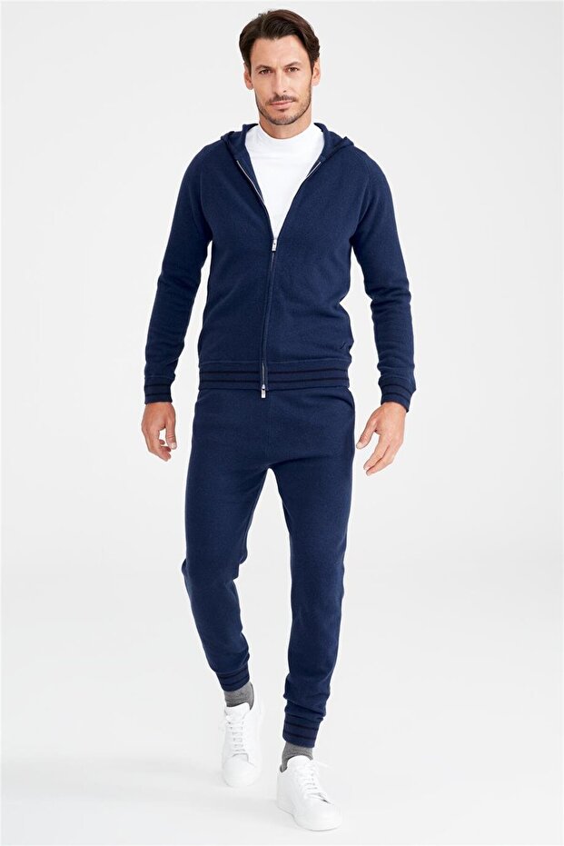 Mavi Yün Kaşmir Eşofman Takımı - 5