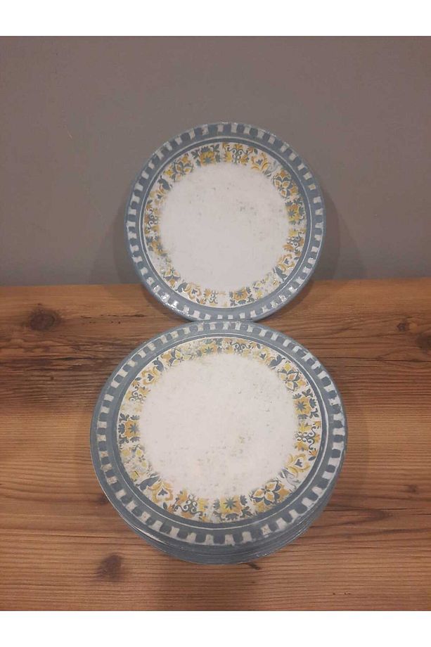 KERAMİKA SERVİS TABAĞI 26 CM 6 ADET DESENLİ - 6