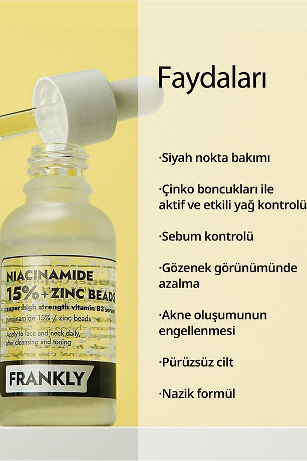 15% Niacinamide ve Çinko Boncukları İçeren Gözenek Serumu 30ml - 3