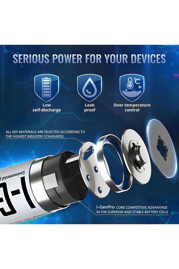 I-gen B108 8 Adet Aa 2700 Mah Şarj Edilebilir Kalem Pil 1.2v Ni-mh Şarjlı Pil - 3