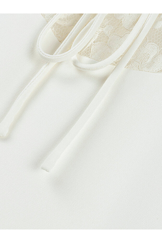 Dantel mix elbise - 2