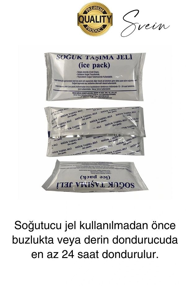 10 Adet 260 gr Soğutucu Jel Poşet Buz Aküsü Yolculuk Seyahat Yiyecek İçin Uygun Uzun Süre Dayanım - 3