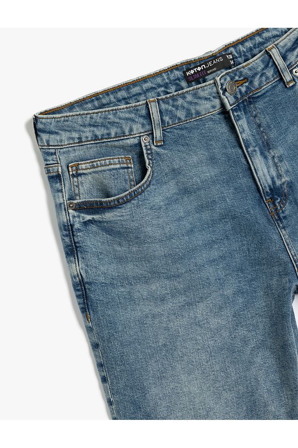 Slim Fit Kot Pantolon - Brad Jean - 3