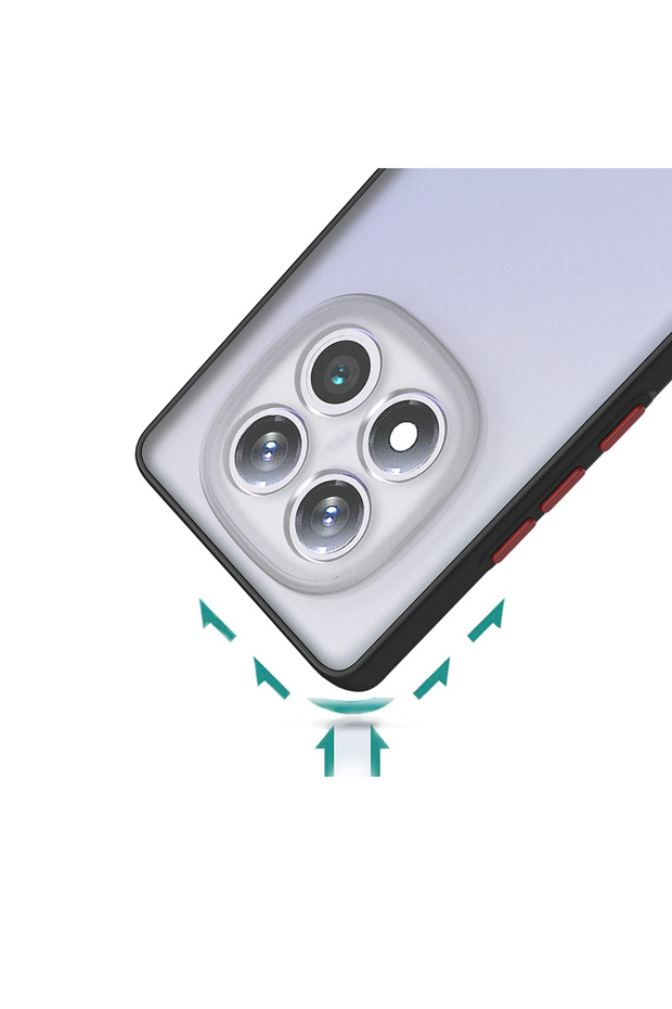 Xiaomi Redmi Note 14 Pro 5G Case Matte Fingerprint Proof Camera Protected Hard Silicone with Colorful Keys - 3
