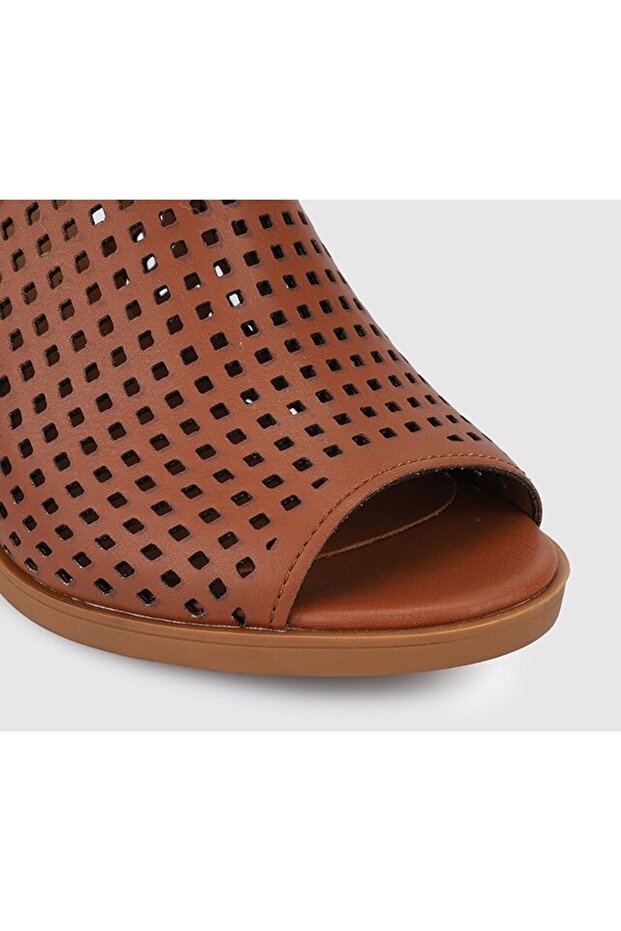 Taba Kadın Düz Sandalet - 5