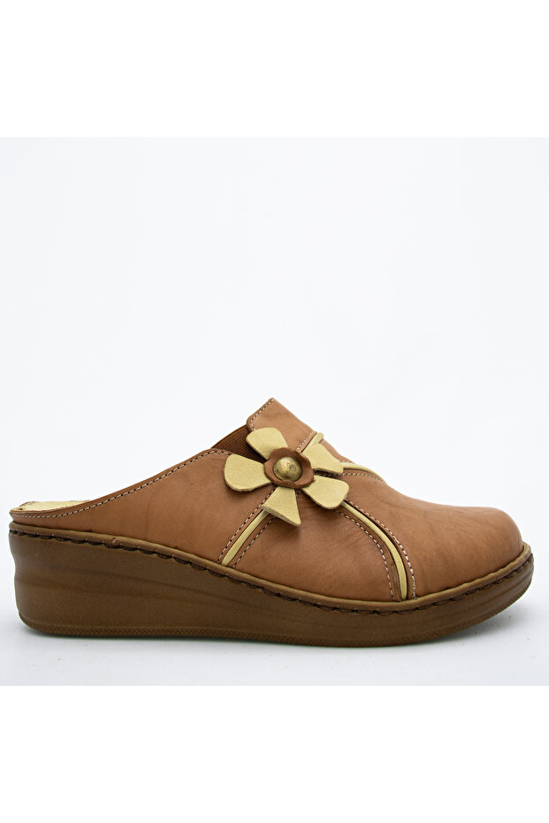 Orthopedic Leather Sabo Slippers with Velcro Soles 10401
