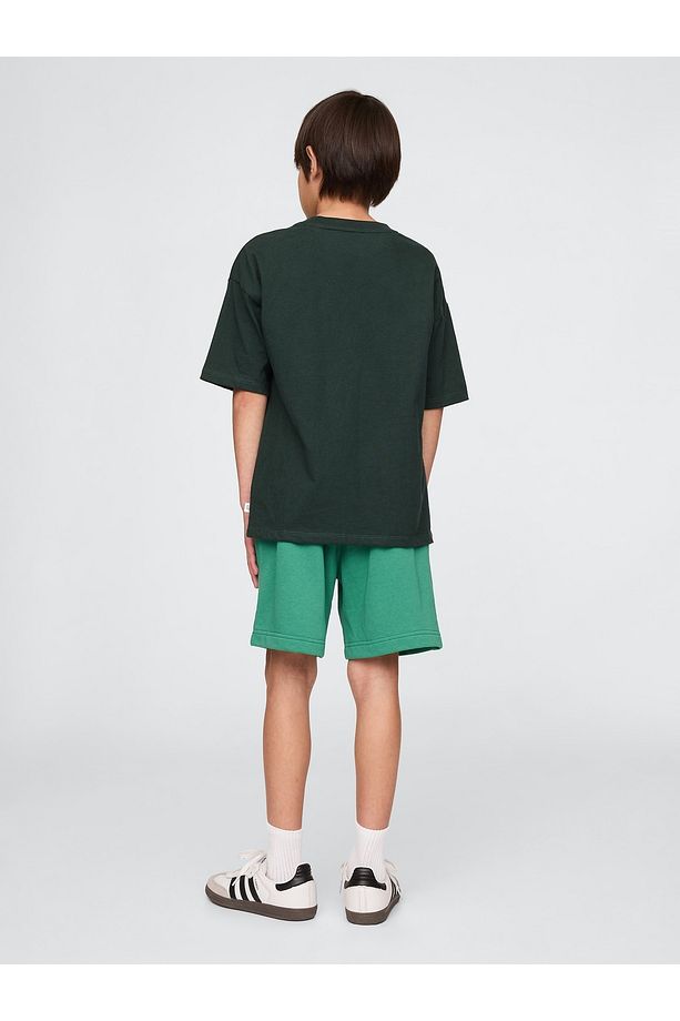 Erkek Çocuk Yeşil Gap Logo Pull-On Relaxed Havlu Kumaş Şort - 4