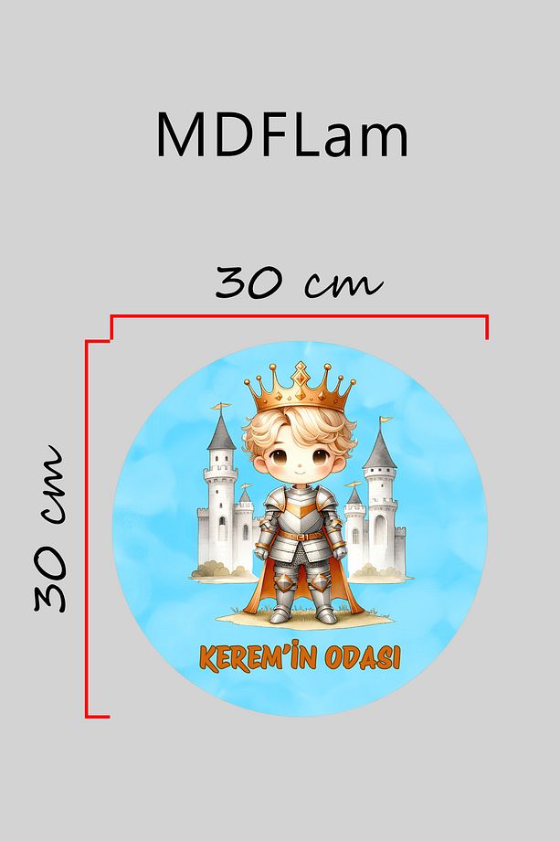 Dijital Baskı Desenli Ahşap Çocuk Odası, Bebek Odası, Kapı süsü, Duvar Süsü - 3
