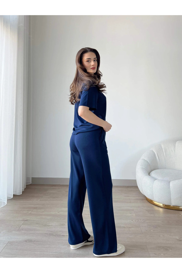 Short Shabby Basic Combed Bottom Top Set - 5