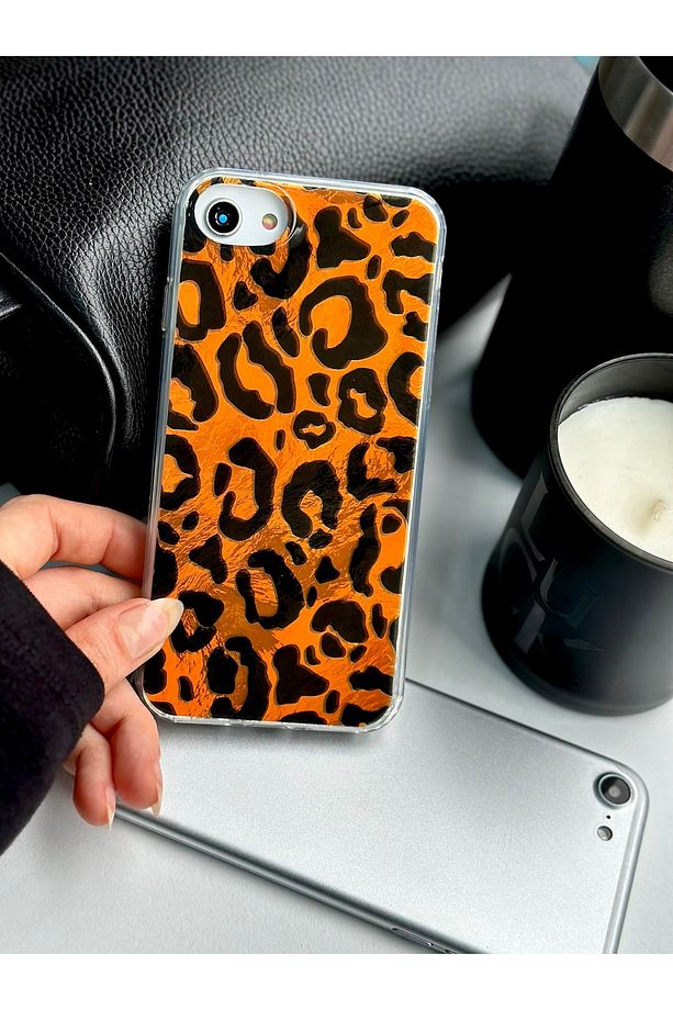 Iphone 7 - 8 - Se 2020 Shine Leopar Renk Geçişli Esnek Silikon Kılıf - 1