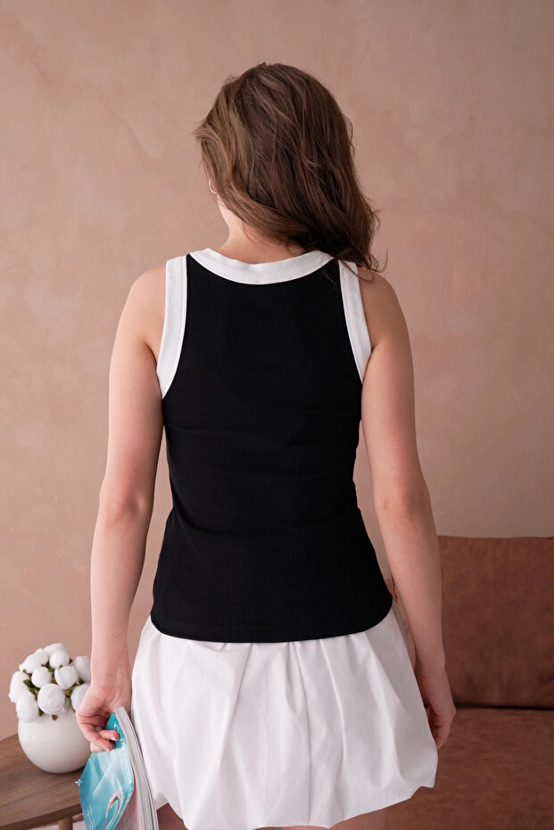 Garnili Slim Fit Ribbed Basic Undershirt - 6