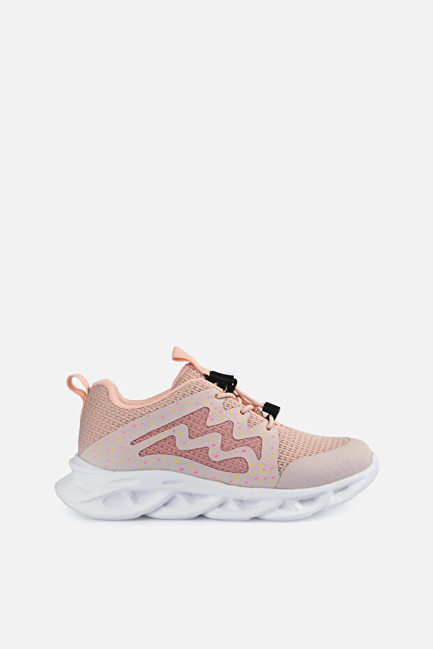 Hyper Patterned Girl's Powder Sports Shoes