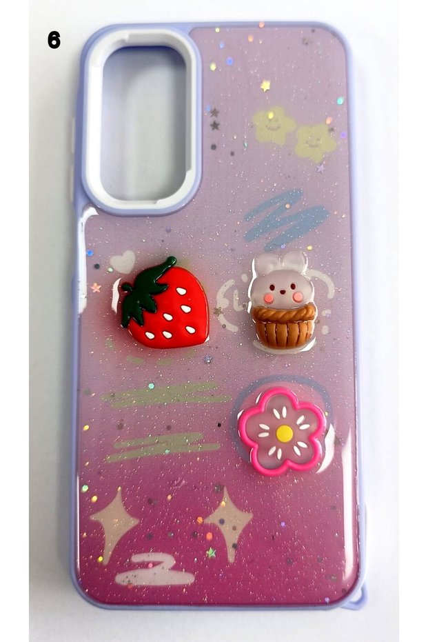 Samsung Galaxy A15 Compatible Embossed Ornate Camera Protection Luxury Case