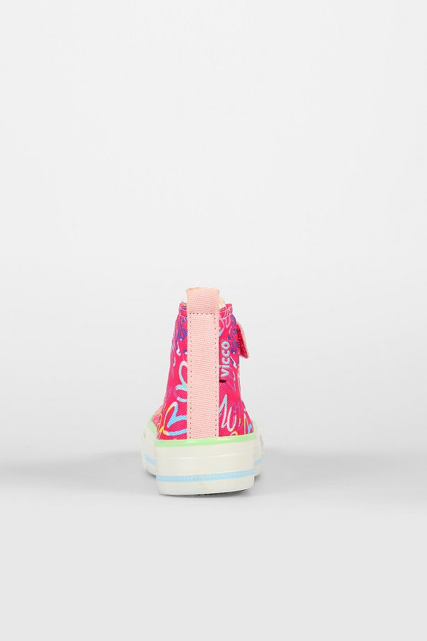 Ada Desenli Kız Okul Öncesi Fuşya Sneaker - 3