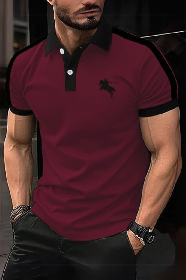 Spear Cavalry Embroidered Polo Collar T-shirt