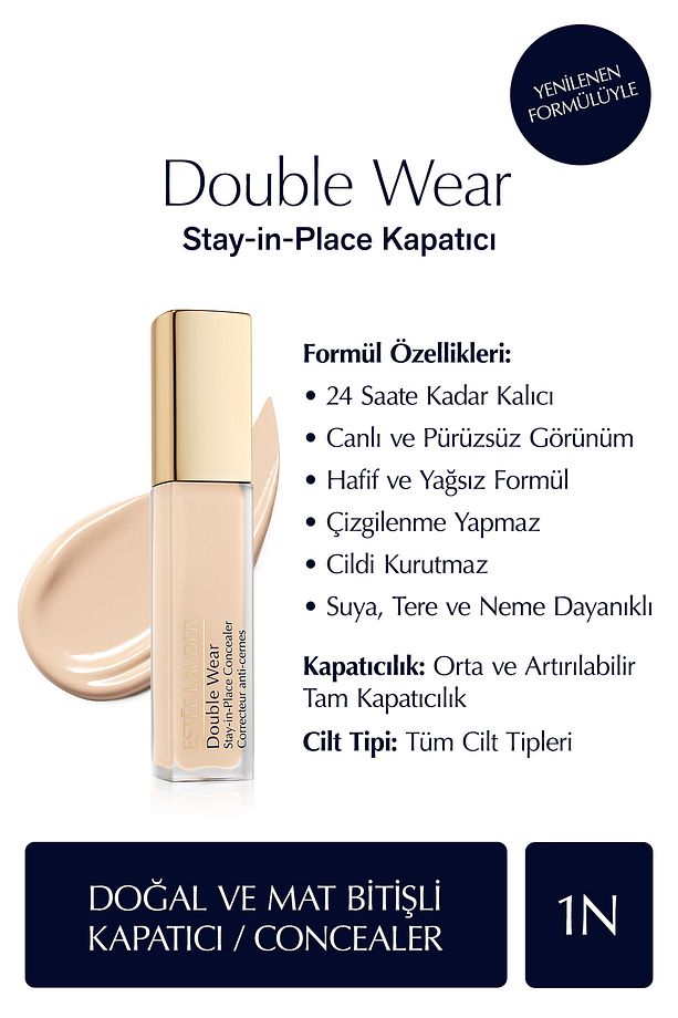 Kapatıcı - Double Wear Stay-in-place Concealer - Renk: 1n Light (NEUTRAL) 12ml - 1