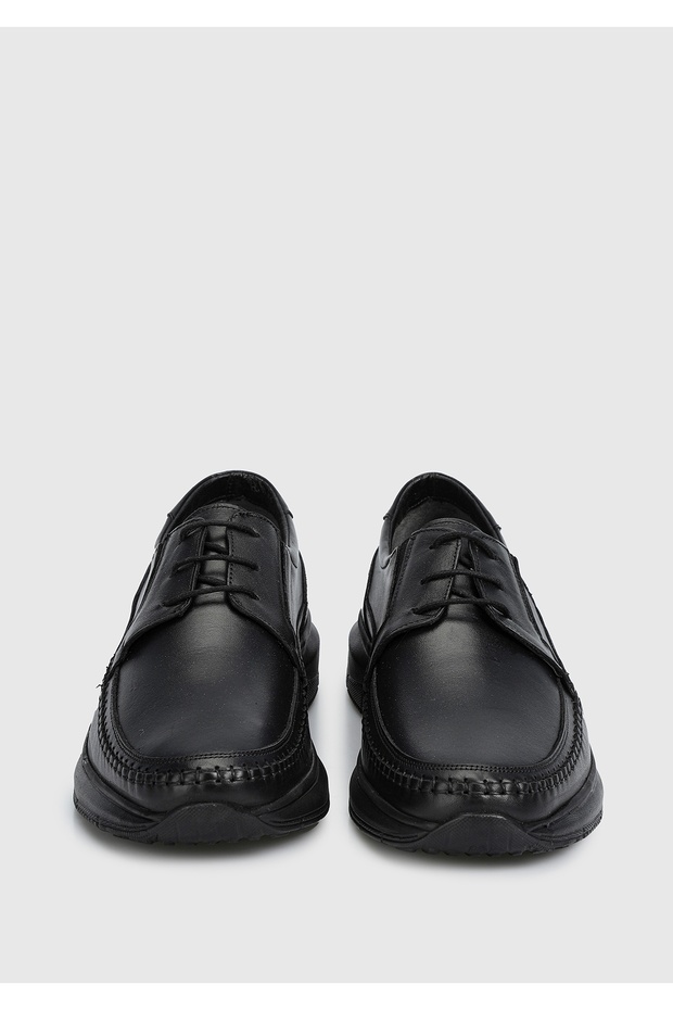 Siyah Deri Erkek Ayakkabı - 3