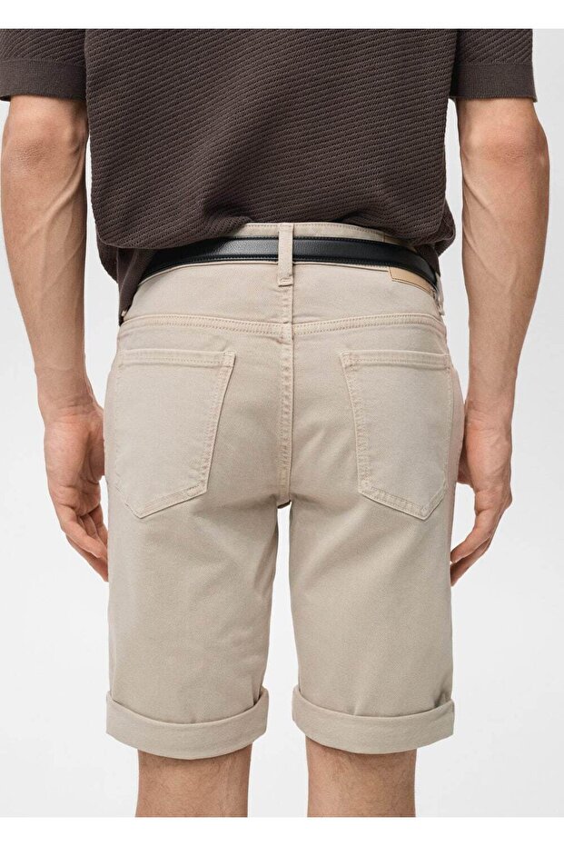 Bermude din bumbac slim - 7