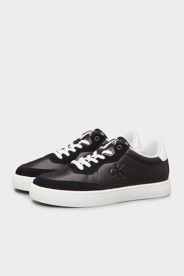 Deri ve Süet Detaylı Sneaker Ayakkabı YM0YM011530GM Erkek AYAKKABI YM0YM01153 0GM - 3