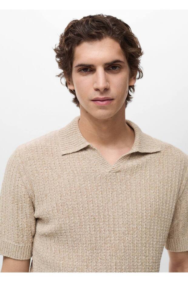 Pamuklu triko polo gömlek - 7