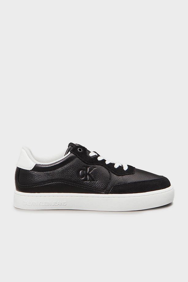 Deri ve Süet Detaylı Sneaker Ayakkabı YM0YM011530GM Erkek AYAKKABI YM0YM01153 0GM - 1