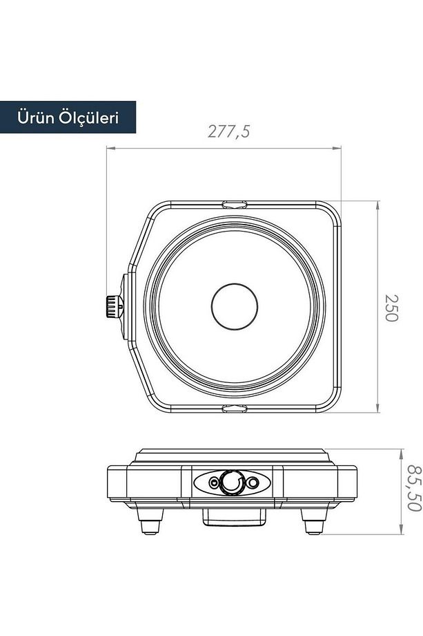 KALİTE KUMTEL Gri Tekli Elektrikli Ocak - 3