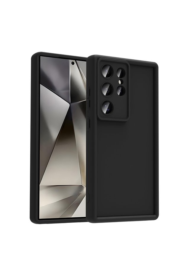 Galaxy S25 Ultra Case Camera Protected Bottom Pineapple Cover - Black