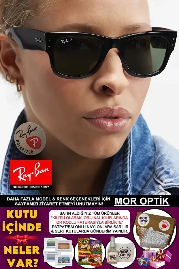 Mor Optik "mega Wayfarer" Rb0840 901/58 (51 SİZE) Polarize - 1