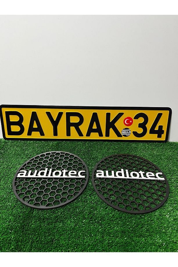 20CM Audiotec Yazılı Midrange Kapağı 20Cm Midrange Hoparlör Kapağı Yazılı Kasnak - 8