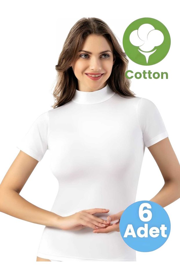 Women's 6-Pack Short Sleeve Tank Top Half-Thigh Tank Top T-Shirt