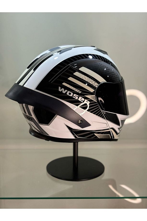 Ws-202 Güneş Gözlüklü Çene Açılır Kask Siyah Vizörlü D1 - 6