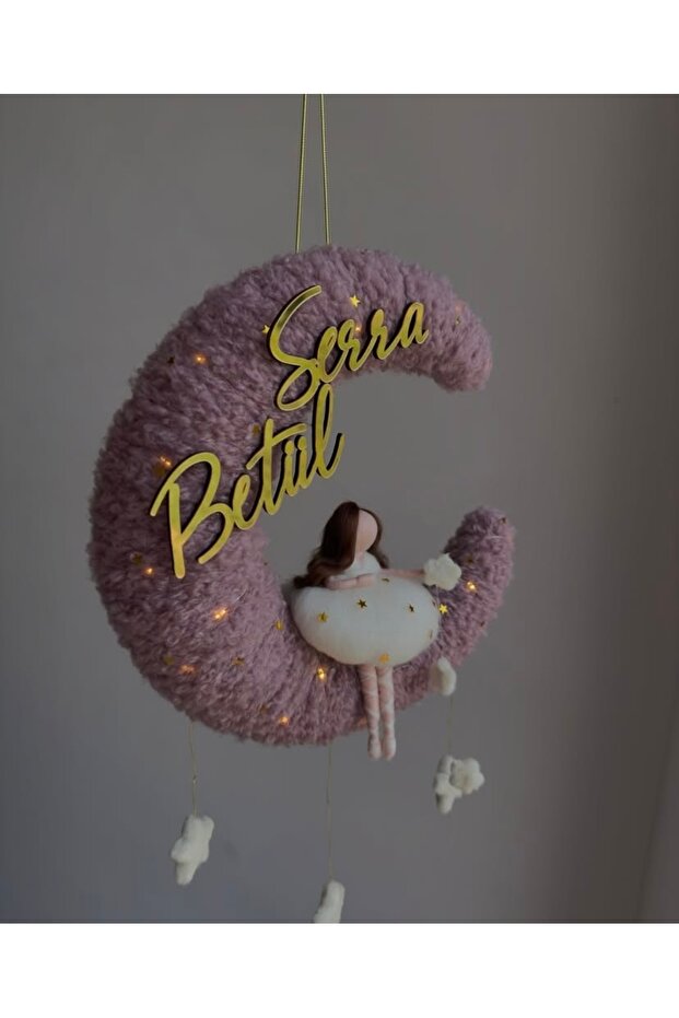 Ay bebek kapı süsü, bebek kapı süsü, keçe bebek - 3