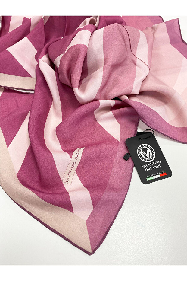 Viscose Scarf - Monochrome Line Pattern - 51450-18