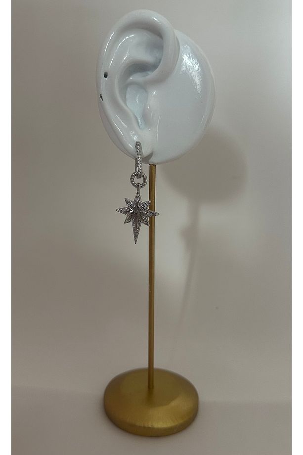 Çelik Yıldız Küpe - 2