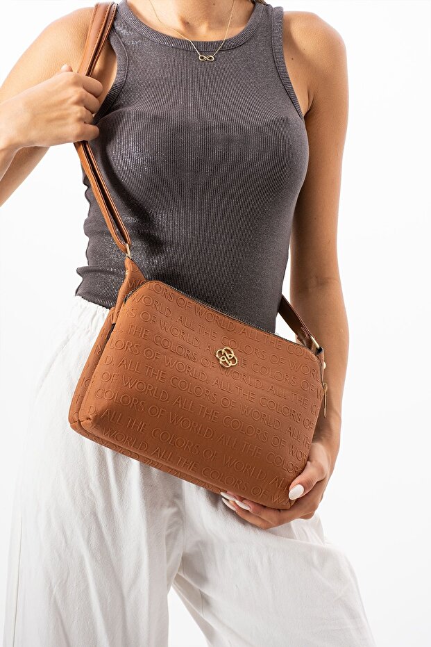 Faux Leather Multi-Eye Zippered Adjustable Strap Interlining Lined Bag - 3