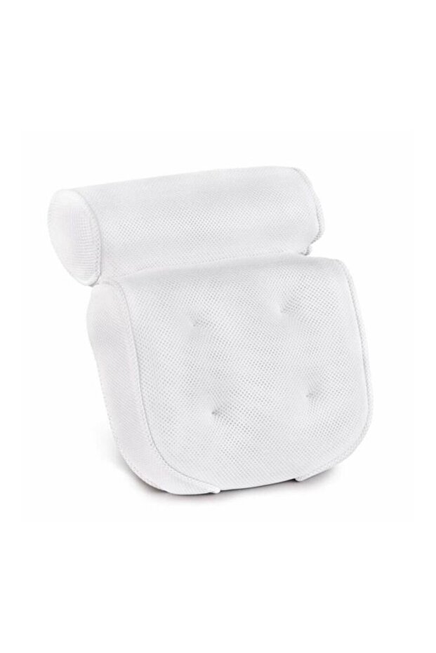 3D Mesh Spa Bath Pillow With Suction Cups White