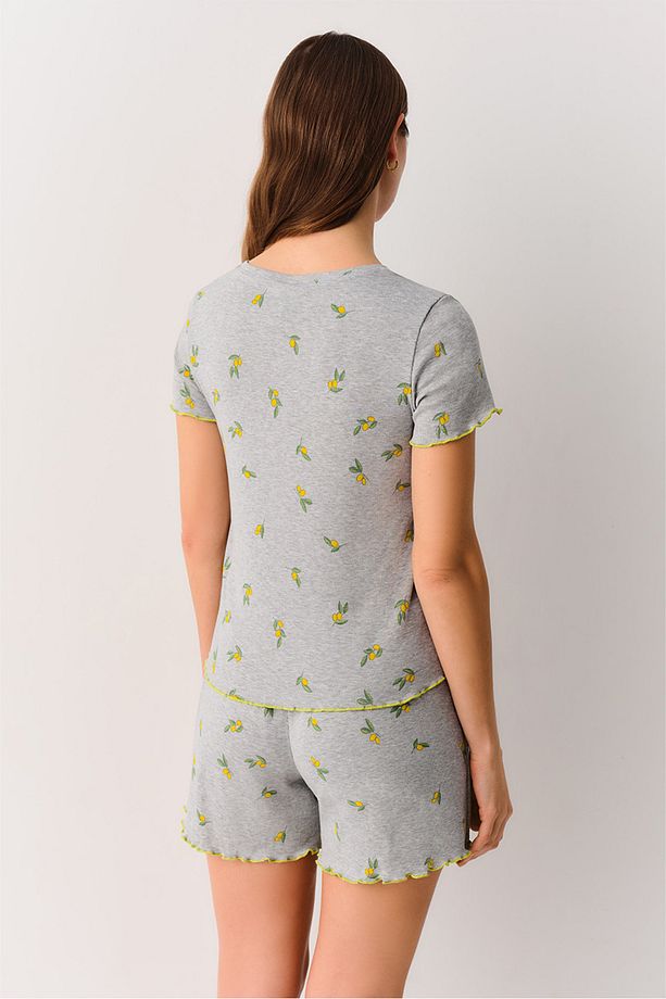 Mina Maskülen Şort Pijama Takımı - 4