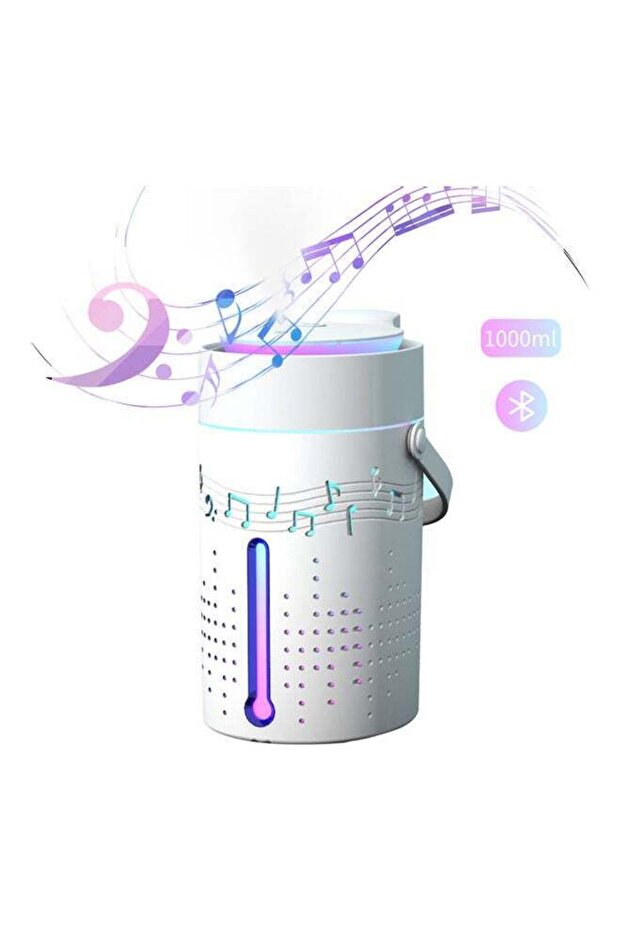 Mist Humidifier Diffuser With Bluetooth Speaker White - 1
