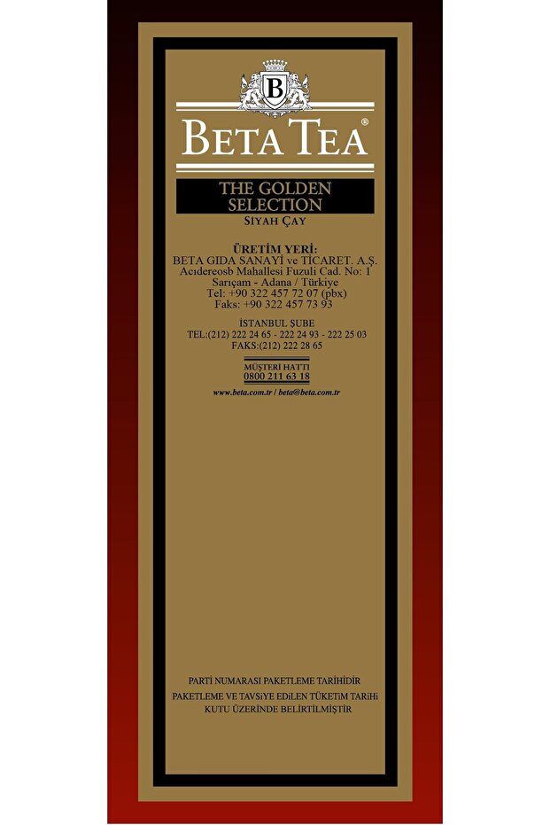 Beta Golden Selection 500 gr (SEYLAN ÇAYI - CEYLON TEA) - 3