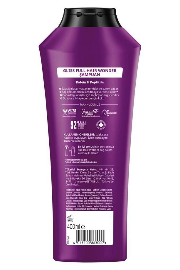 Full Hair Wonder Dökülme Karşıtı Şampuan 400 Mlx5 Adet - 3