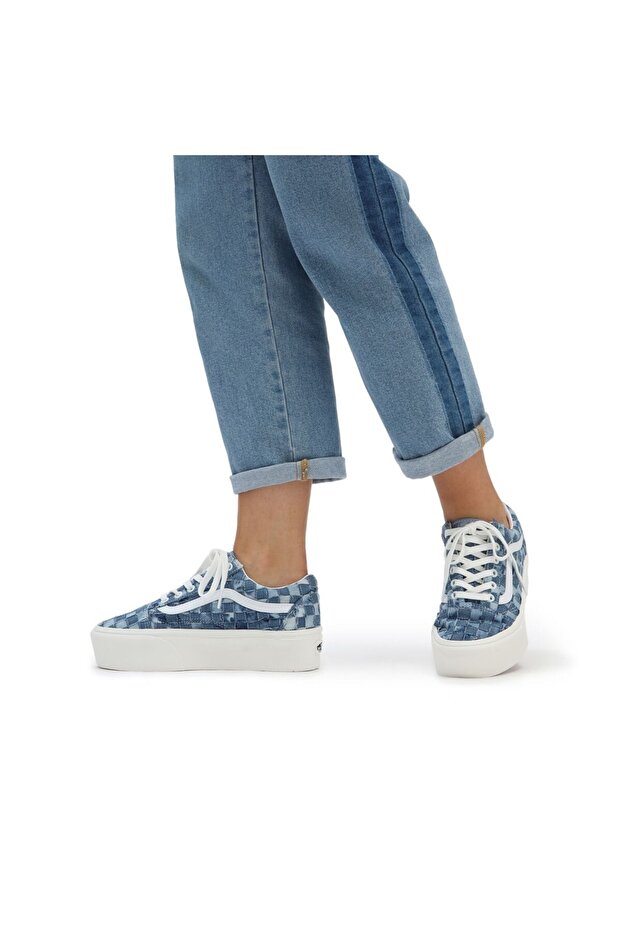 Ua Old Skool Stackform Blue Sneaker - 8