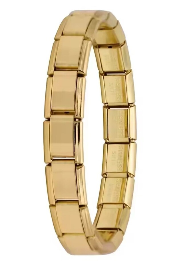 Italian 18-21cm Size Optional Charm Steel Bracelet Scb38