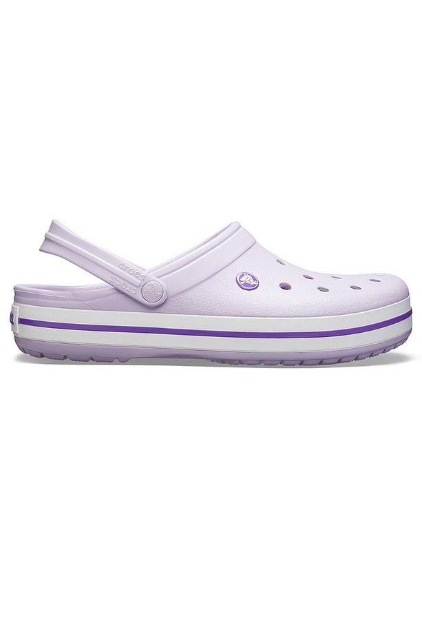 Lila Unisex Crocband Kenarı Mor Çizgili Terlik. - 1